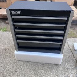 VEVOR Metal Tool Box, 8.6 Inches, Portable Metal Tool Chest with 5 Drawers, Small Tool Box with EVA Liners and PP Feet, Heavy-Duty Steel with Ball Bea