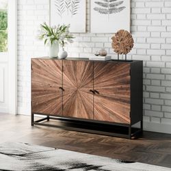 Astral Plains Reclaimed Natural 3 Door Accent Cabinet