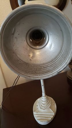 Vintage eagle cast iron lamp