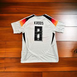 Soccer Jersey Germany 2024 Euro Home White Toni Kroos #8 Men Size Shirt Football