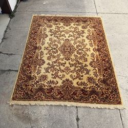 11 FT x 8 FT Huge Vintage Wool Oriental Rug – Agra Style Ivory & Burgundy Floral 🚚 Delivery Available Estate Antiques Vintage Traditional Home Decor
