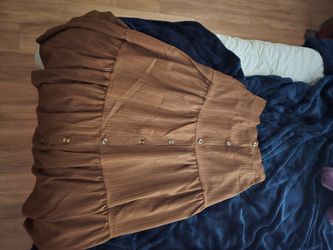 Brown skirt.