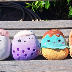 Mini Squishmallows - Food & Drink Theme! Pineapple, Boba, Ice Cream!