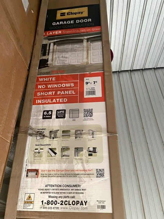 Clopay 9ft X 7 Ft White Insulated Garage Doors