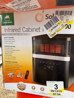 Soleil 1500W Infrared Quartz Heater w/ Remote