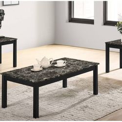 3 PC COFFEE TABLE SET MATERIAL/ COLOR FAUX. MARBLE TOP ☎️1714586,2564