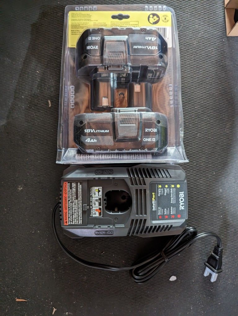 Ryobi One+ Batteries And Charger