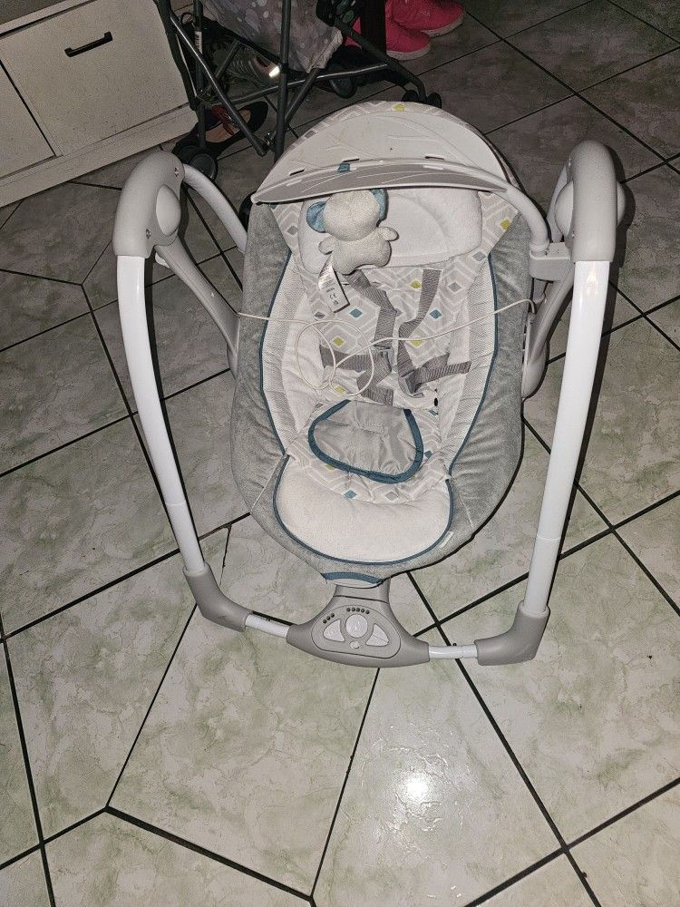 Ingenuity Convert Me 2-in-1 Portable Vibrating Baby Swing