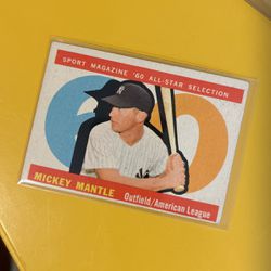 1960 Topps Mickey Mantle All Star Nr mint!! 