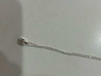 Sterling Silver Necklace w/pendant & adjustable length