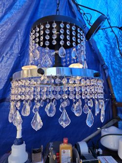Black & Chrome Handmade Crystal Chandelier