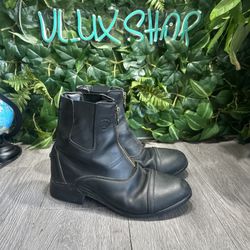 ARIAT Scout Zip Paddock Boot Black Leather Zip-up Boots 10012741 Women's Sz 8B