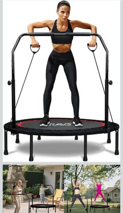 ( Like NEW) RAVS Mini Trampoline  48" Foldable Fitness Rebo Trampoline