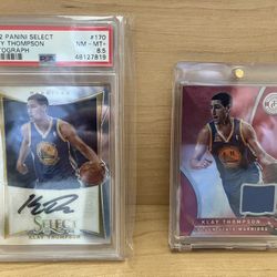 Klay Thompson Rookies - 2012 Select Auto PSA 8.5 & Game Worn Jersey