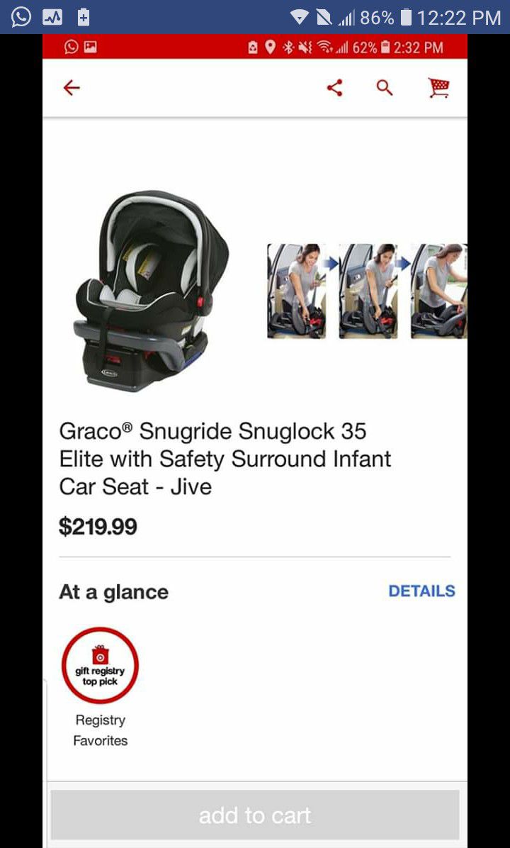 Graco Snugride Snuglock Car seat