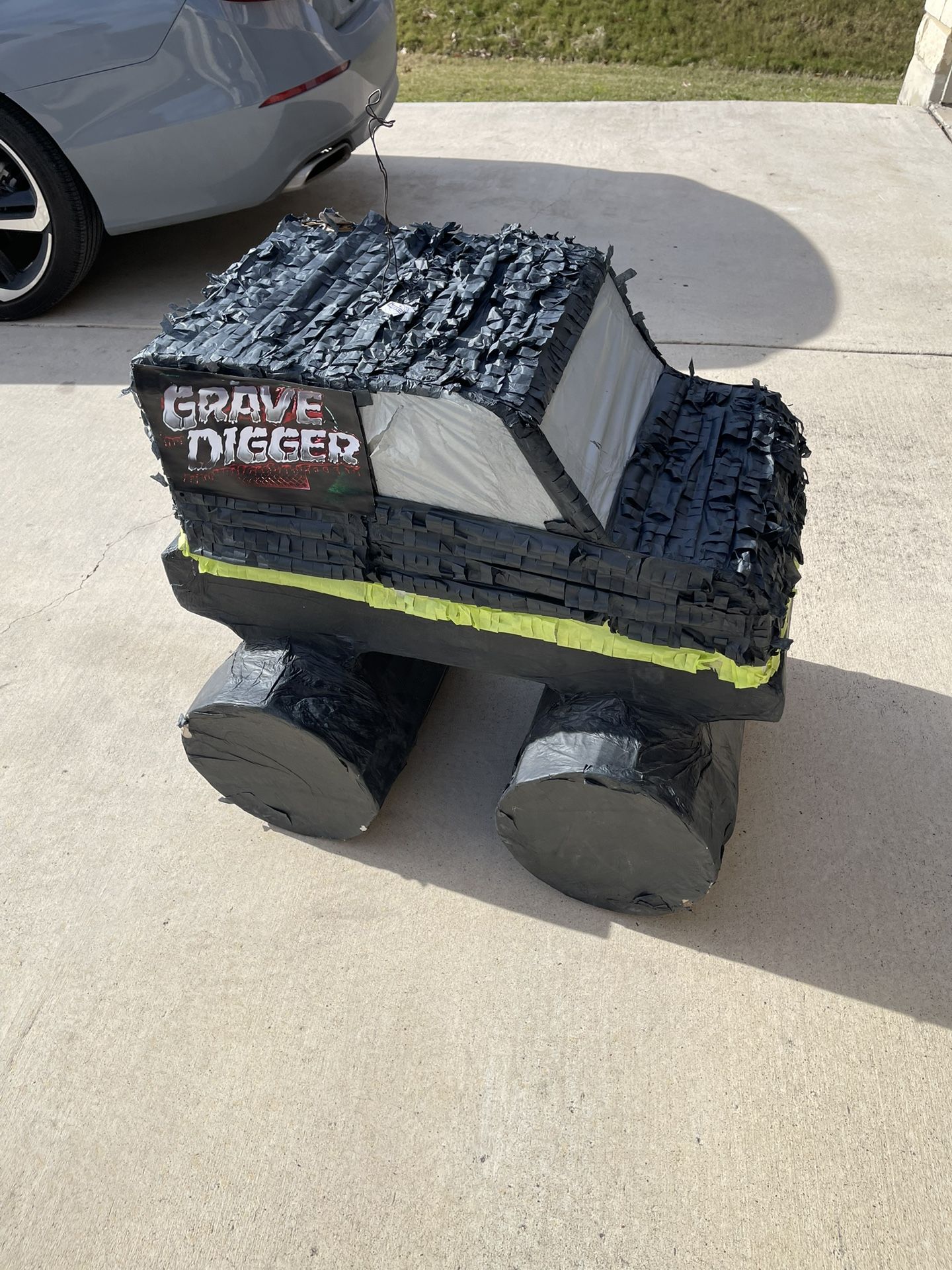 Grave Digger Monster Jam Black Truck Piñata