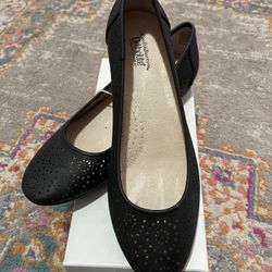 Black, Ballet Flat. Brand New  Comfortable work Shoe fits Like 9-1/2