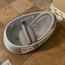 Skip Hop Infant Bath Tub 3-Stage Grow With Baby Smart Sling MOBY Bathtub Grey Age 0+