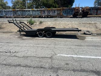 tandem-axle open car hauler trailer