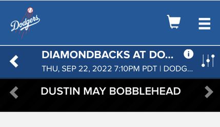 $60 Dodgers Dustin May Bobble Head Tickets Top Deck