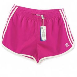 NWT Adidas Originals Women’s 3-Stripes Sprinter Shorts Semi Lucid Fuchsia Size M