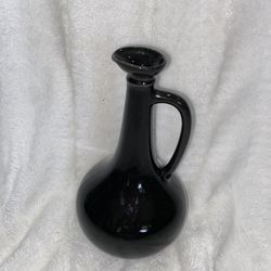 Antique Black Porcelain Meier’s 44 Empty Bottle 9 1/2 Inches Tall 