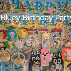 Bluey Birthday Party Decorations, Tableware, Party Favors And Loads Of Fun