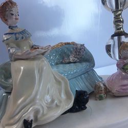 Vintage porcelain lamp