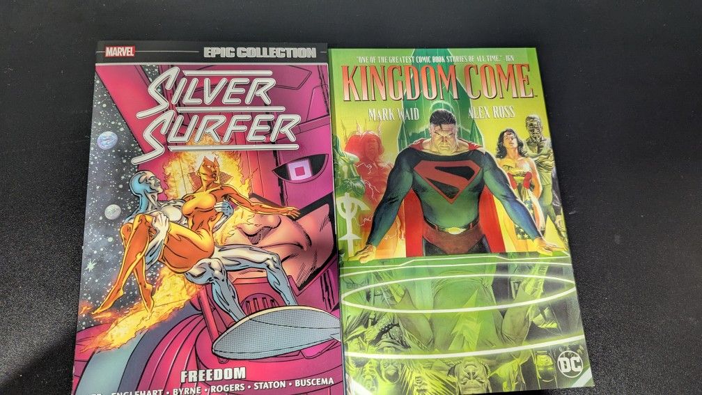 Lot Of Trade Paperbacks Marvel DC Silver Surfer Comics