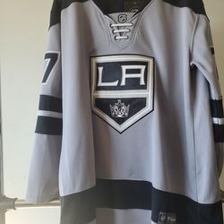 LA Kings Jeff Carter Fanatics Black Gray Jersey New Size XL