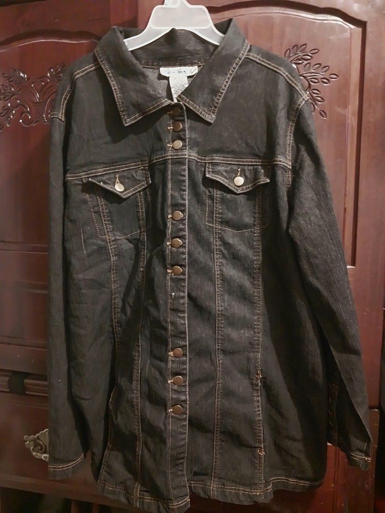 Long Denim Jacket (Denim 24/7)