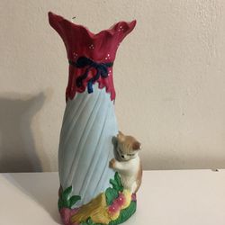 Whimsical Cat/Kitten Flower Vase