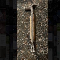Antique Crate Hammer Tool with Claw and Pry Features