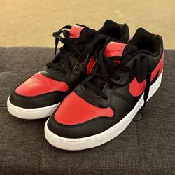 Nike Court Vision Low - Black/Red (Size 11, Like New)