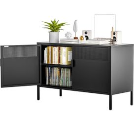 Generico Multifunctional Steel Wardrobe 100 x 40 x 64 cm – Adjustable Shelf, Modern Design with Matte Colours (Orange/Blue/Black) for Home/Office Bran