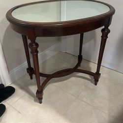 Antique Side Table Mirror Top