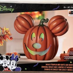 NIB Disney Mickey Mouse 20” Jack-o-Lantern Lights Music 2024 Costco Halloween