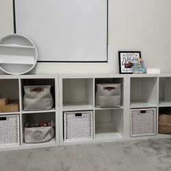 3 KALLAX shelf unit in white from IKEA