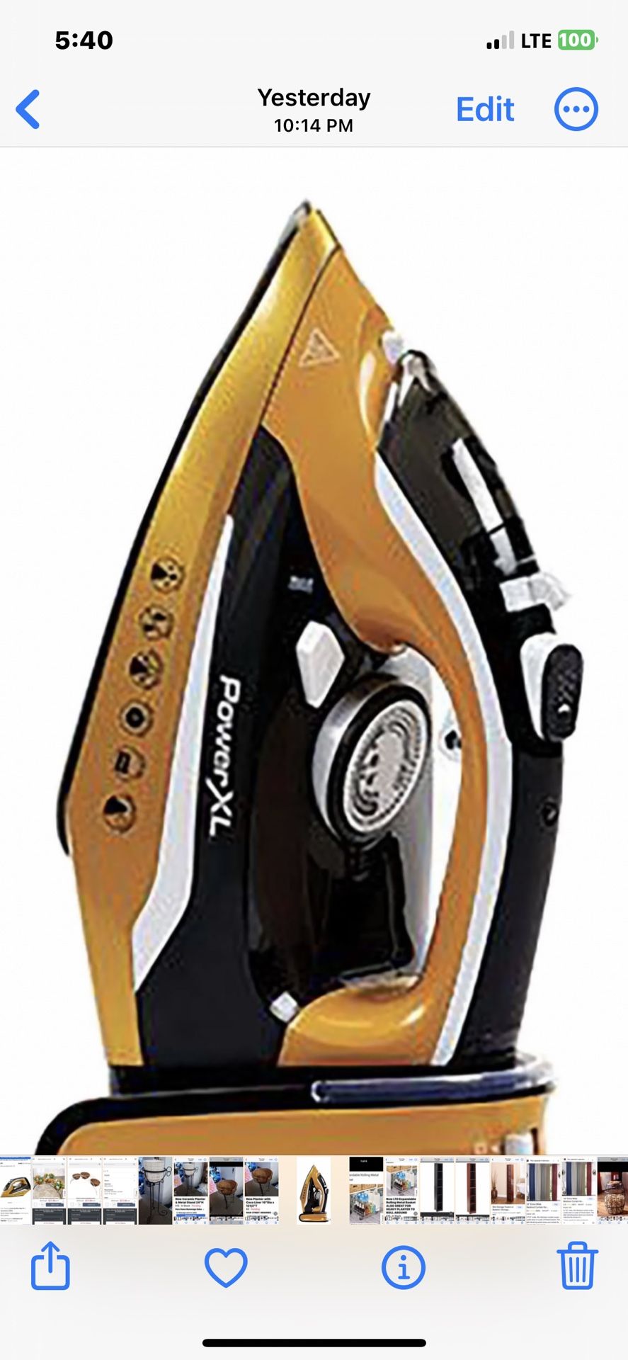 New Power XL Cordless Iron And Steamer