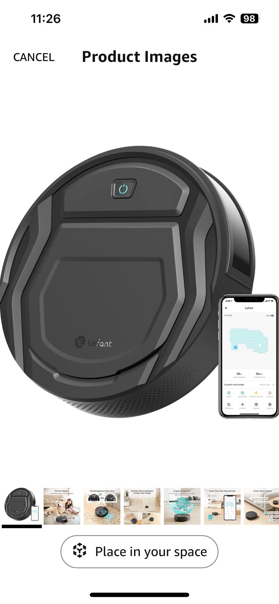 Lefant M20 Pro Robot Vacuum Cleaner