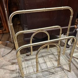 Mid Century Bamboo Style Paper Rack