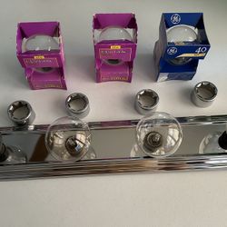 24” 4 light chrome finish vanity light