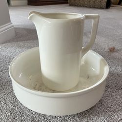 Antique Wash Bowl And Pitcher