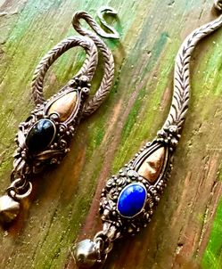 Two beautiful snake sterling silver pendants