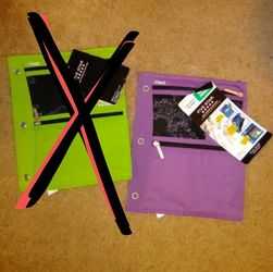 Pencil pouch, with 3 zipper pockets