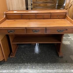 Vintage 7 Drawer Desk (One Drawer Missing Knob Handle)