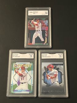 Topps Finest Angels Mike Trout graded 10 baseball cards