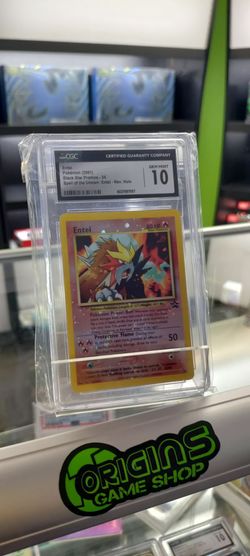 CGC GRADED 10 Entei Black Star Promo #34 CGC 10 Gem Mint