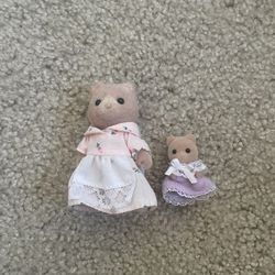 Calico Critter Bear Mom And Baby 
