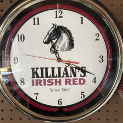 Killian’s Irish Red Neon Light Clock